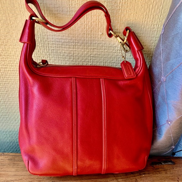 Coach Handbags - New Red Coach purse with gold hardware